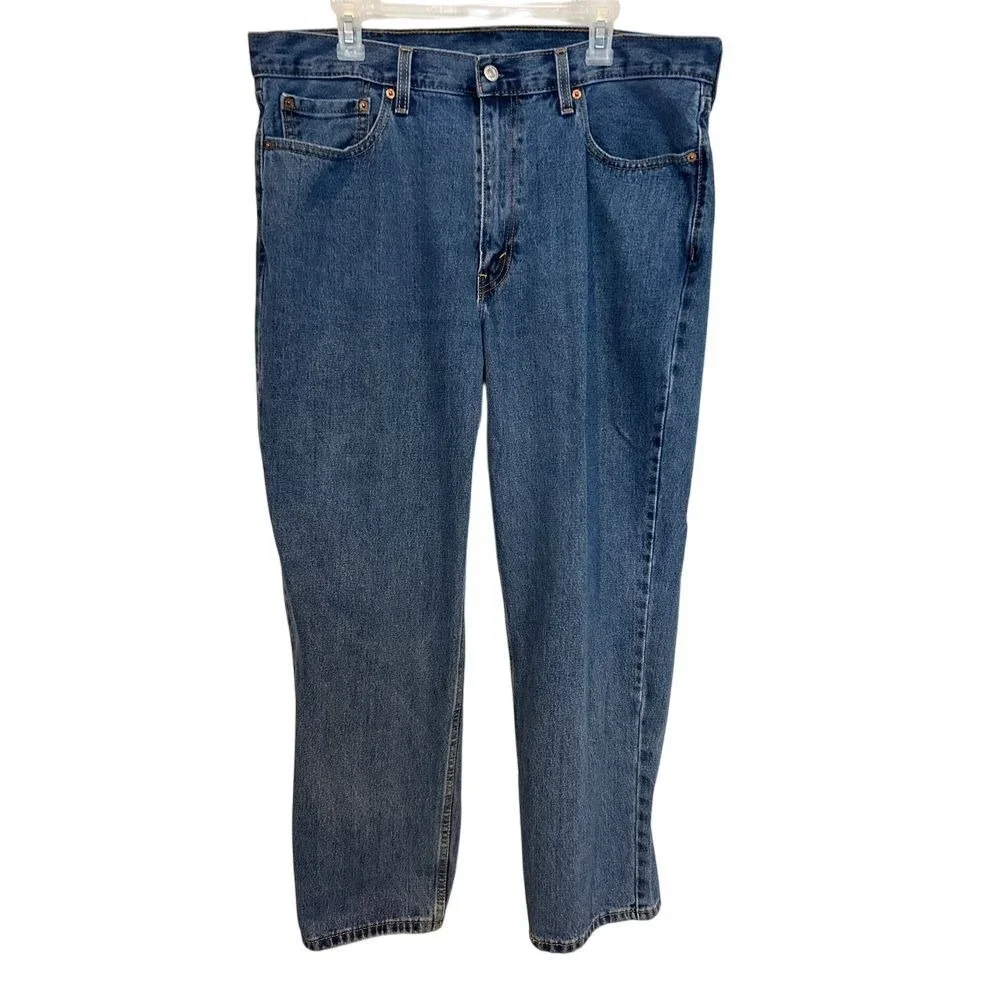 Levi's 550 Relaxed Fit Tapered Leg Jeans 38x30 Men's Blue Medium Wash Denim
